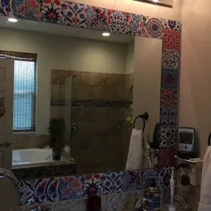 حمام آشپزخانه دیوار پشت / کاشی / کف / پله / کابینت |  اتسی
