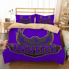 Baltimore Ravens NFL لیگ فوتبال ملی شماره 5 پوشش لحاف جلد لحاف بالش بالش مجموعه ملافه تخت خواب ملافه تخت