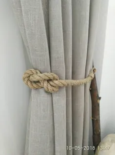 پرده طناب جوت طناب کراوات پرده طناب |  اتسی