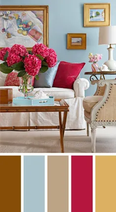 7 طرح رنگی اتاق نشیمن که باعث می شود فضای شما به صورت حرفه ای طراحی شود