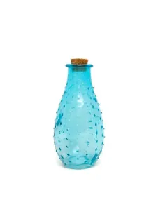بطری شیشه ای شیک آبی فیروزه ای Art Deco |  اتسی