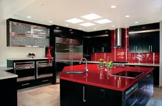ایده های طراحی آشپزخانه قرمز ، تصاویر و الهام