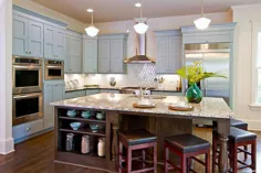آبی رنگ آمیزی جذاب - آشپزخانه جدید توسط BeckySue Becker، CMKBD، CAPS