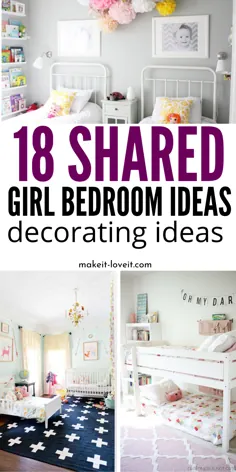 18 ایده اتاق خواب مشترک دخترانه برای تزئین