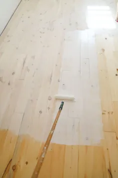 کفهای چوبی سفید شده DIY