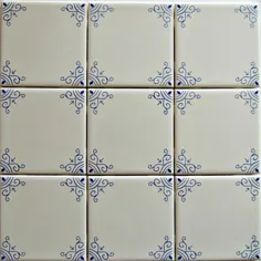 سفارش نمونه: 4 کاشی دیواری تزئینی آبی و سفید به سبک دلفت |  اتسی