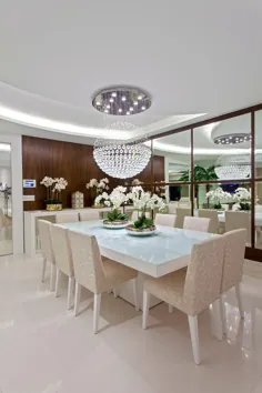 Apartamento são paulo designer de interiores e paisagista iara kílaris salas de jantar modernas branco |  احترام گذاشتن