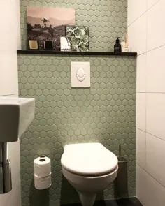 الهام بخش حمام - موزاییک های شش ضلعی سبز!