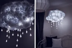 DIY Cloud Light Cloud با طوفان رعد و برق اتاق شما را روشن می کند