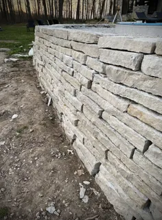 استخر پاسیو در فضای باز محوطه سازی محوطه حیاط محوطه درخواست تجدید نظر دیوار حائل نحوه ساخت دیوار سنگی انباشته