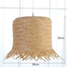 Arturest Rustic Bamboo Hanging Lamp Woven Craft Craft |  اتسی