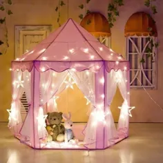 تاشو قابل حمل چادر شاهزاده قلعه کودکان کودکان بازی خنده دار Fairy House |  آرزو کردن