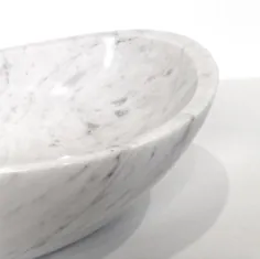 سینک ظرفشویی - سینک ظرفشویی سنگ مرمر Carrara - 18x14x6 "