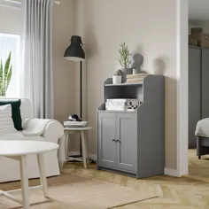 کابینت HAUGA با 2 در ، خاکستری ، 70x116 سانتی متر - IKEA