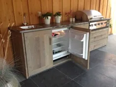 Moderne Gartenküche aus Bauholz |  احترام گذاشتن