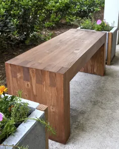 نیمکت چوبی DIY Outdoor