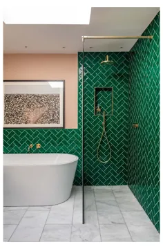 حمام دیواری سبز زمردی