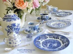 کلاسیک آبی و سفید چین برای مهمانی با موضوع دریایی ، دوش پسر بچه یا حتی یک عروسی آبی سلطنتی!
