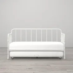 Little Seeds Monarch Hill Wren Metal Daybed با Trundle Twin ، سفید - Walmart.com
