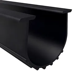جایگزینی نوار مهر و موم لاستیکی درب پایین درب گاراژ Loobani ، عرض 5/16 "T ، 3 3/4" عرض X 20 پا بلند (سیاه)