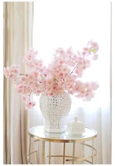 تزیین گلدان شکوفه گیلاس