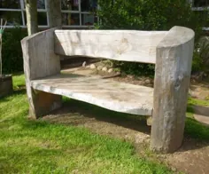 Rustic Log Bench برای پارک های بازی |  تجهیزات بازی چوبی در فضای باز بریتانیا