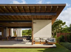 معماران واکر وارنر در هاوایی خانه ساحلی در فضای باز ایجاد می کنند