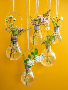 گلدان های آویز لامپ و گلدان DIY برای "Bloggers Jungle Bloggers"