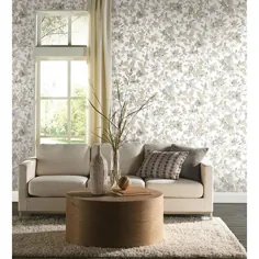 هم اتاقی ها دکوراسیون آبرنگ رنگ خنثی لایه بردار گل و کاغذ دیواری Rmk11235wp |  بلاکور