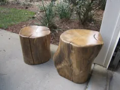 میزها و چهارپایه های استامپ چوبی اصلاح شده