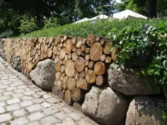 Steinmauer als Blickfang und Sichtschutz im Garten - 40 ایده