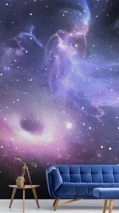 نقاشی دیواری تصویر زمینه کهکشان روشن |  هوویا