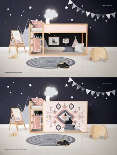عکس برگردان خنده دار اتاق خواب کودکان و نوجوانان Ikea Kura برای تخت خواب Kura |  اتسی