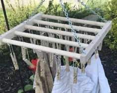 RV Camper خشک کردن لباس رک چوبی نردبان سوار نگه داشتن 250 پوند Amish دست ساز