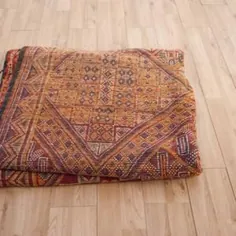 فرش مراکش فرش مراکشی فرش 6'x11 'vintage beni mguild فرش ، قرمز فرش نارنجی اصل مراکش.