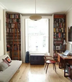 الهام بخش: قفسه های کتاب از سقف تا سقف