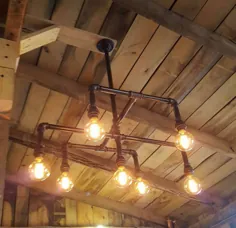 چراغ سقفی لوله آهنی لوستر روشنایی صنعتی UL |  اتسی