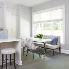 آشپزخانه خاکستری خاکستری - انتقالی - آشپزخانه - خانه آلیس لین
