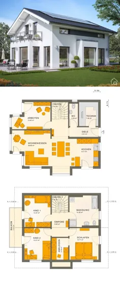 Einfamilienhaus SUNSHINE 143 V4 mit Balkon - |  HausbauDirekt.de