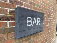 Rustic Pallet Wood Bar Bar / سازمان دهنده مهمانی / باغ |  اتسی