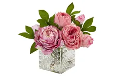 لهجه های خانگی گل صد تومانی در گلدان شیشه ای |  فروشگاه خانگی اشلی