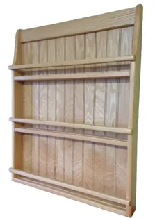 قفسه صفحه آویز دیواری یا ادویه آشپزخانه چوب بلوط قفسه کتاب |  اتسی