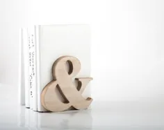 یکی از کتابهای چوبی Ampersand // دکوراسیون کاربردی برای مدرن | اتسی