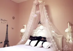 طراحی و دکوراسیون اتاق خواب دخترانه با موضوع پروانه ها در پاریس - Miny World
