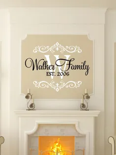 نام خانوادگی سفارشی و ست تک عکس تزئینی وینیل خانوادگی وینیل |  اتسی