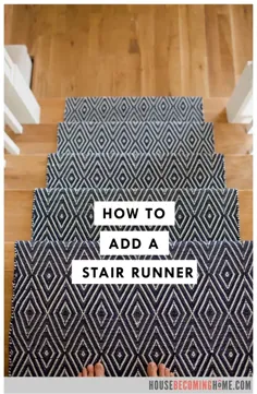 افزودن یک Dash و Albert Stair Runner |  بروزرسانی پله قسمت دوم - خانه شدن در خانه
