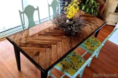 میز چوبی شاه ماهی با پاهای مخروطی {Reality Daydream}