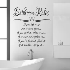 قوانین حمام - تابلوچسبهای دیواری GDirect NI