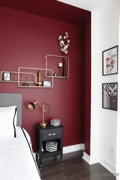 Un mur rouge et chic pour la chambre de Nathalie |  دکونوم