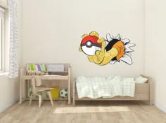 امروز این برچسب عکس برگردان دیواری Pokemon Go Hand را به دیوارهای خود اضافه کنید !!